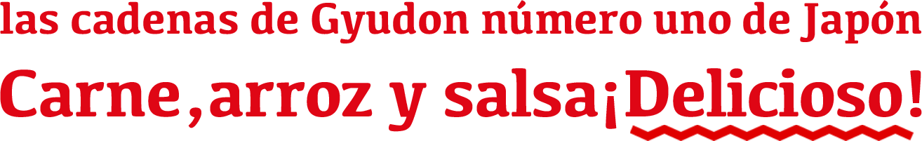 las cadenas de Gyudon número uno de Japón Carne, arroz y salsa¡Delicioso!